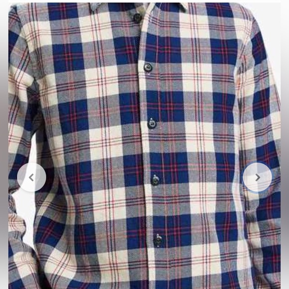 Scotch and Soda Checked Shirt with Spread Collar L - Picture 4 of 7